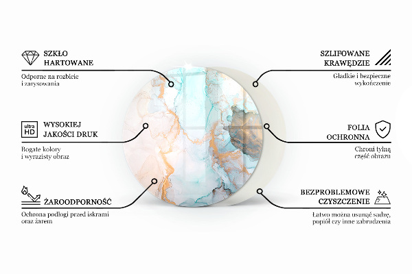 Szkło pod kominek Naturalny wzór drewna