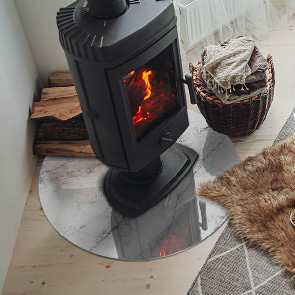 Szkło pod kominek Wzór marmurowy z żyłkami