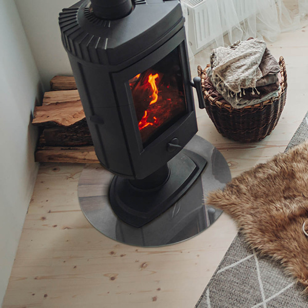 Szyba pod kominek Tekstura betonowa z efektem