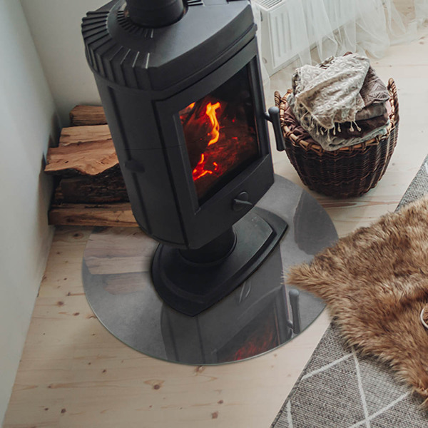 Szyba pod kominek Tekstura betonowa z efektem