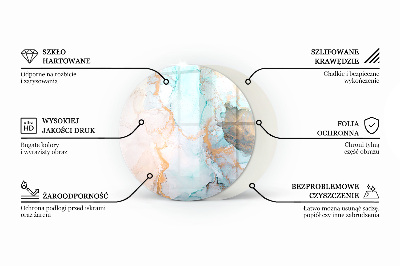 Szkło pod kominek Wzór z drobnymi kształtami