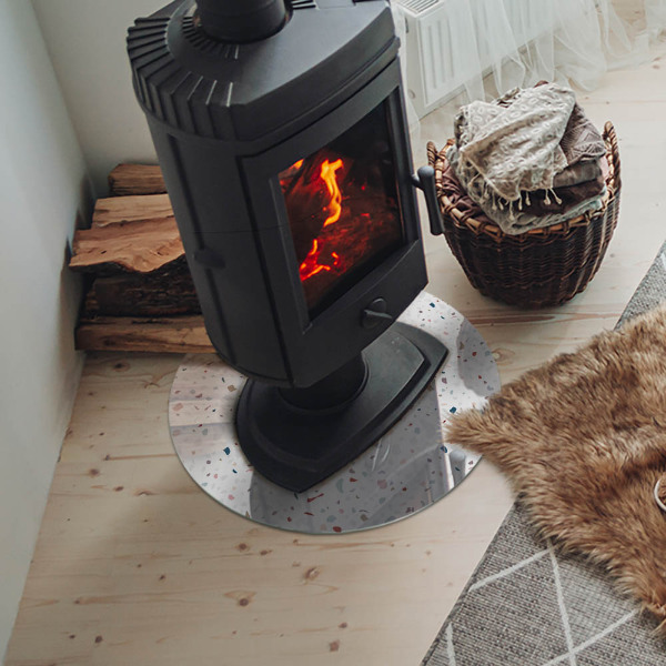 Szkło pod kominek Wzór z drobnymi kształtami