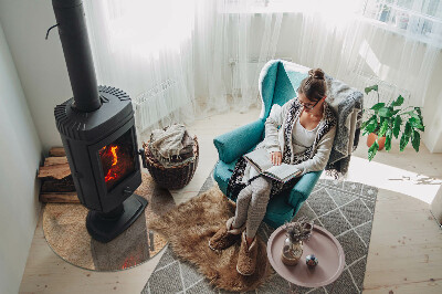 Szkło pod kominek Tekstura naturalnego kamienia