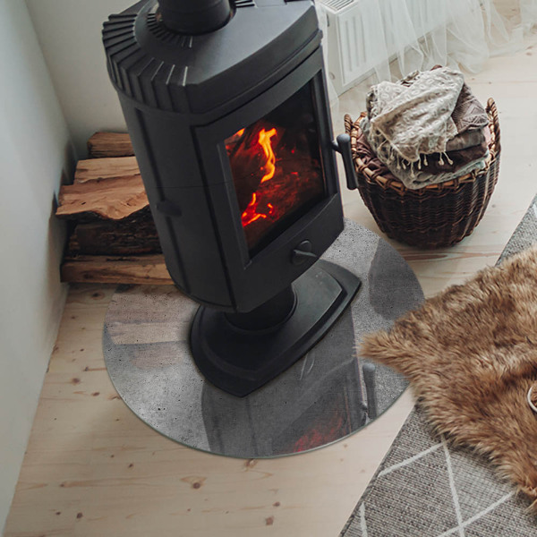 Szkło pod kominek Tekstura surowego betonu