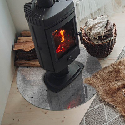 Szkło pod kominek Tekstura surowego betonu