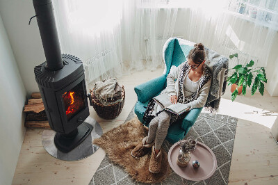 Szkło pod kominek Wzór marmurowej struktury