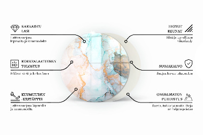 Szkło pod kominek Wzór marmurowej struktury