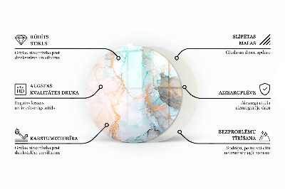 Szkło pod kominek Wzór marmurowej struktury