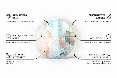 Szyba pod kominek Naturalny wzór marmuru