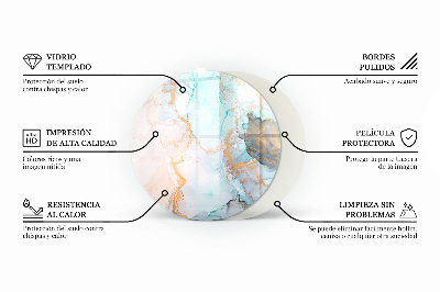 Szyba pod kominek Wzór marmurowy z żyłkami