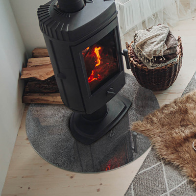 Szyba pod kominek Tekstura surowej powierzchni