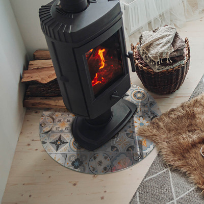 Podkładka pod kominek Wzory mozaikowe w kafelkach