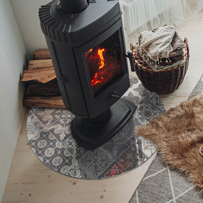 Szkło pod kominek Wzór mozaiki dekoracyjnej