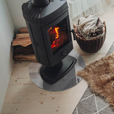 Szyba pod kominek Tekstura surowego betonu