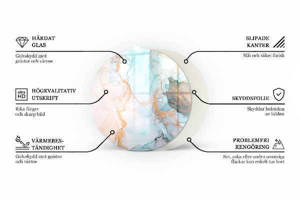 Szyba pod kominek Wzór mozaiki z kwiatami