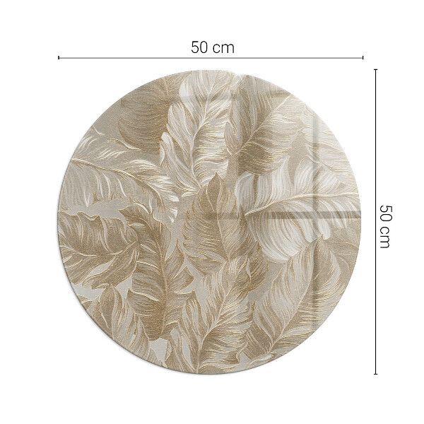 Szyba pod kominek Liście w subtelnych wzorach