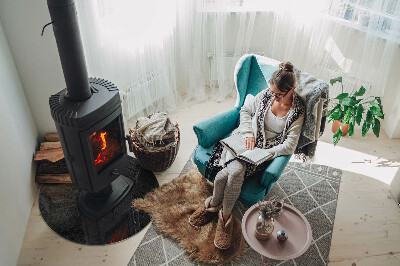 Szkło pod kominek Tekstura kamiennej powierzchni