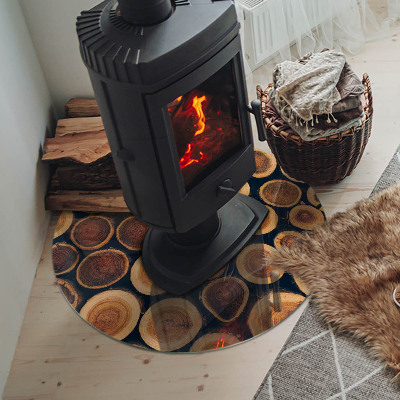 Szkło pod kominek Skrzynka z drewnem ściętym