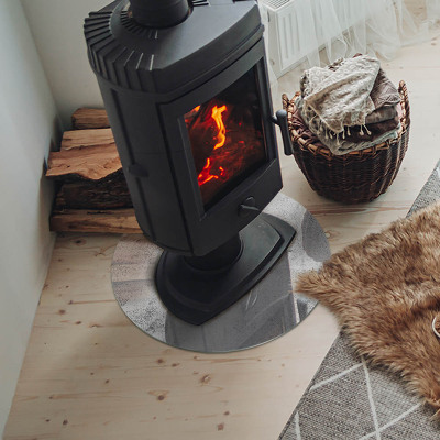 Szkło pod kominek Tekstura surowego betonu