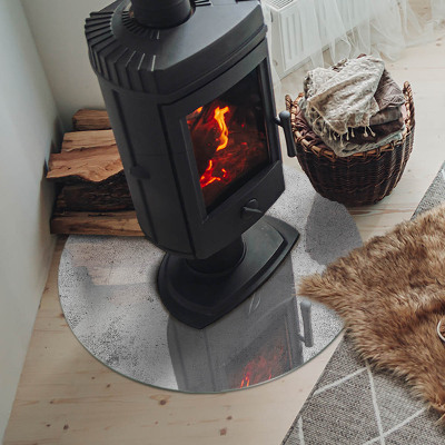 Szkło pod kominek Tekstura surowego betonu