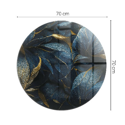 Szyba pod kominek Eleganckie liście w fakturze