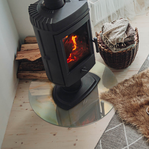 Szyba pod kominek Abstrakcyjny wzór marmuru