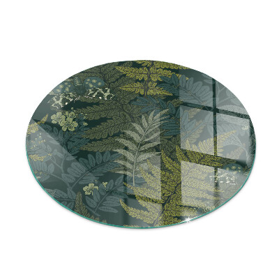 Szkło pod kominek Motywy roślinne z motylami