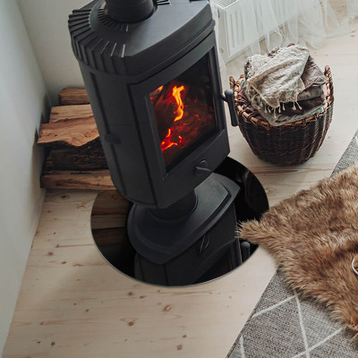 Podkładka pod kominek Kolor Ciemny grafitowy