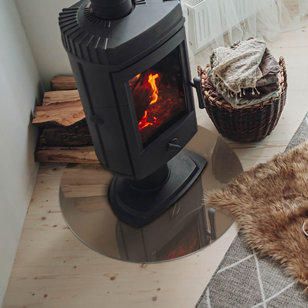 Szkło pod kominek Kolor Brązowy