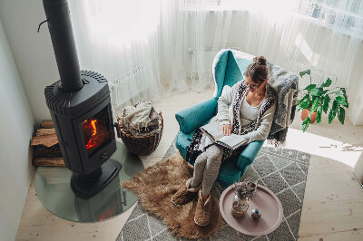 Szyba pod kominek Kolor szaro-zielony