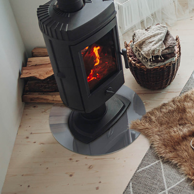 Szkło pod kominek Kolor Szary