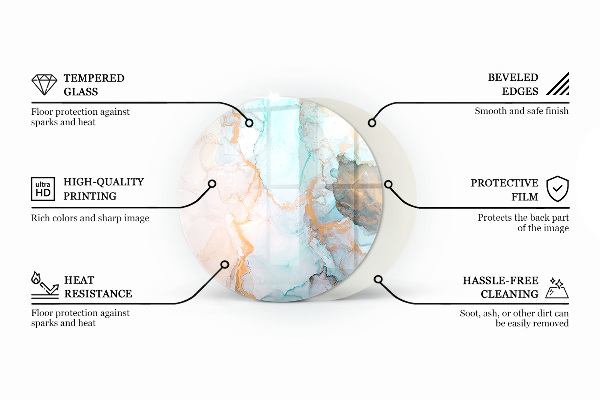 Podkładka pod kominek Kolor Różowy