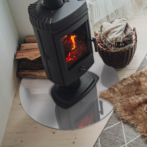 Szkło pod kominek Kolor Szary