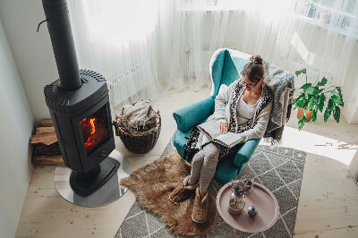 Szkło pod kominek Kolor Ivory