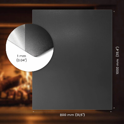 Prostokątny panel kominkowy industrialny metal