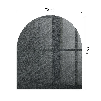 Szyba hartowana pod kominek półowalna Wzór kamienia naturalnego