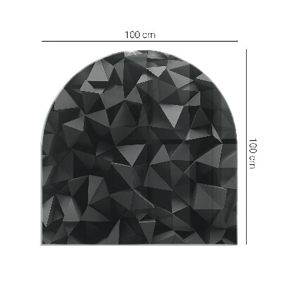 Panel kominkowy półowalny Geometria w trzech wymiarach