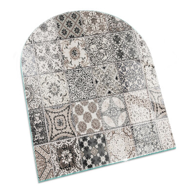 Panel kominkowy półowalny Kaflowe wzory dekoracyjne