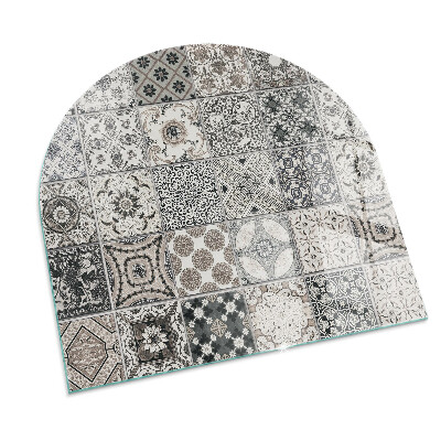 Panel kominkowy półowalny Kaflowe wzory dekoracyjne