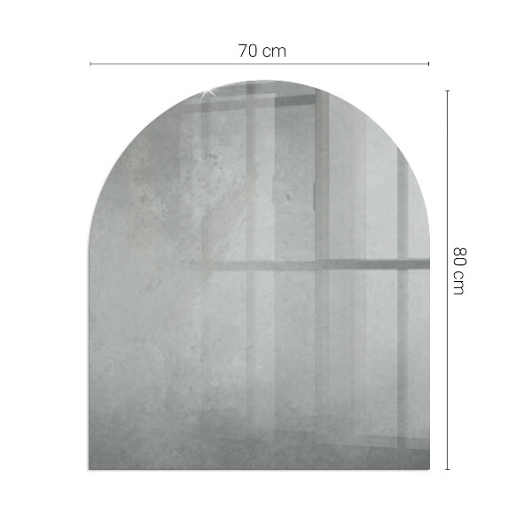 Szyba pod kominek półowalna Betonowa struktura z efektem