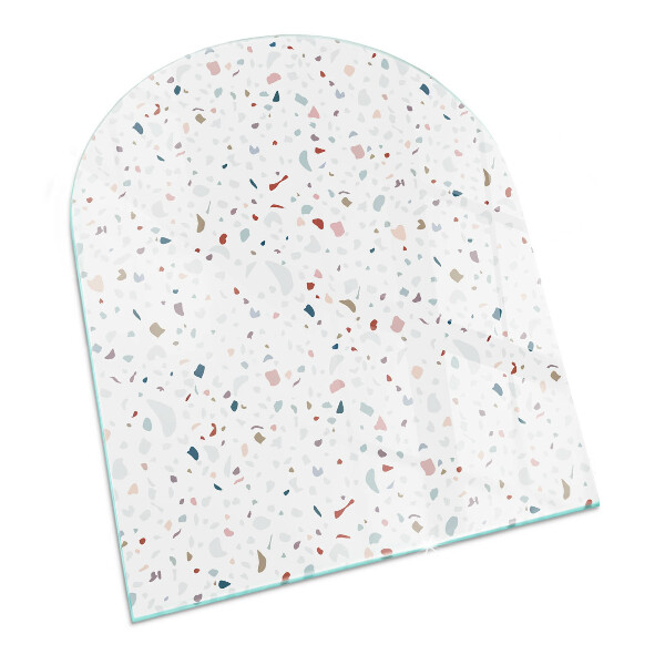 Szyba hartowana pod kominek półowalna Kształty w miniaturowym wydaniu