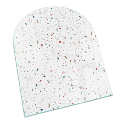 Szyba hartowana pod kominek półowalna Kształty w miniaturowym wydaniu