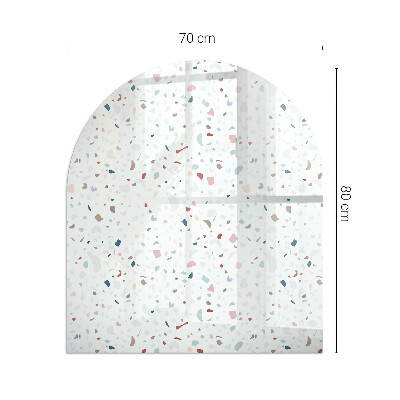 Szyba hartowana pod kominek półowalna Kształty w miniaturowym wydaniu