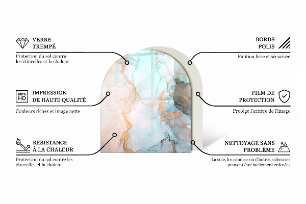 Panel kominkowy półowalny Wzór sosnowego drewna