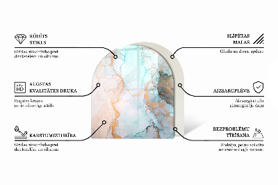 Panel kominkowy półowalny Wzór sosnowego drewna