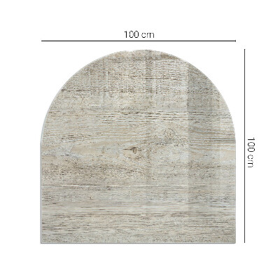 Panel kominkowy półowalny Naturalny wzór jasnego drewna