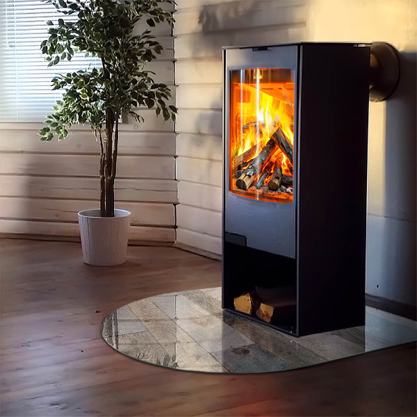 Panel kominkowy półowalny Kolory desek w różnorodnych tonacjach