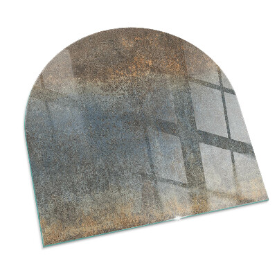 Szyba pod kominek półowalna Abstrakcyjny wzór o zróżnicowanej fakturze