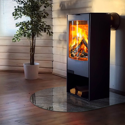 Panel kominkowy półowalny Wzór kamienistej struktury