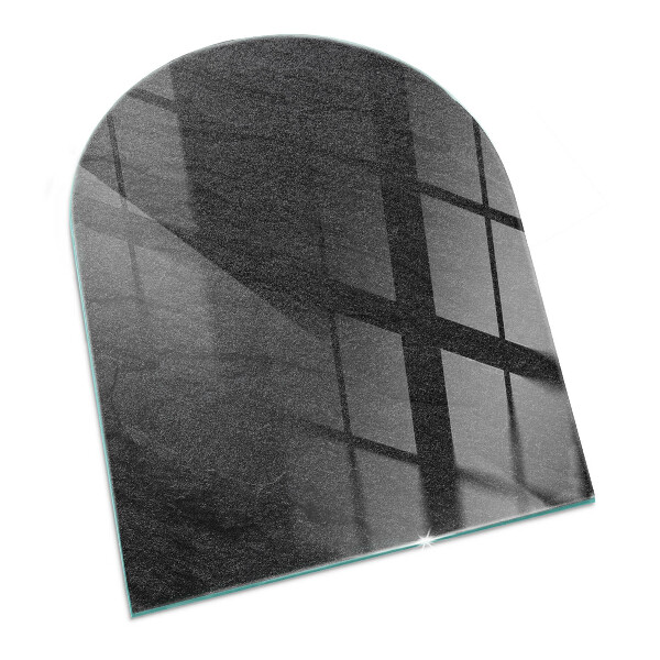 Szyba hartowana pod kominek półowalna Wzór kamiennej struktury